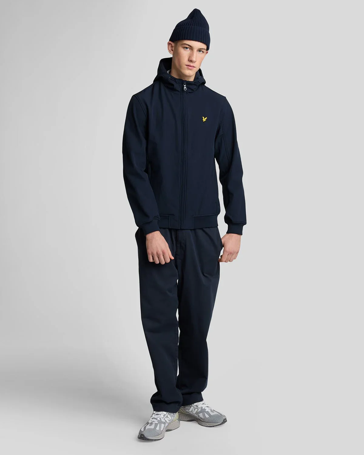 Lyle & Scott Fleece Lined Softshell Jacket Navy - Image 2