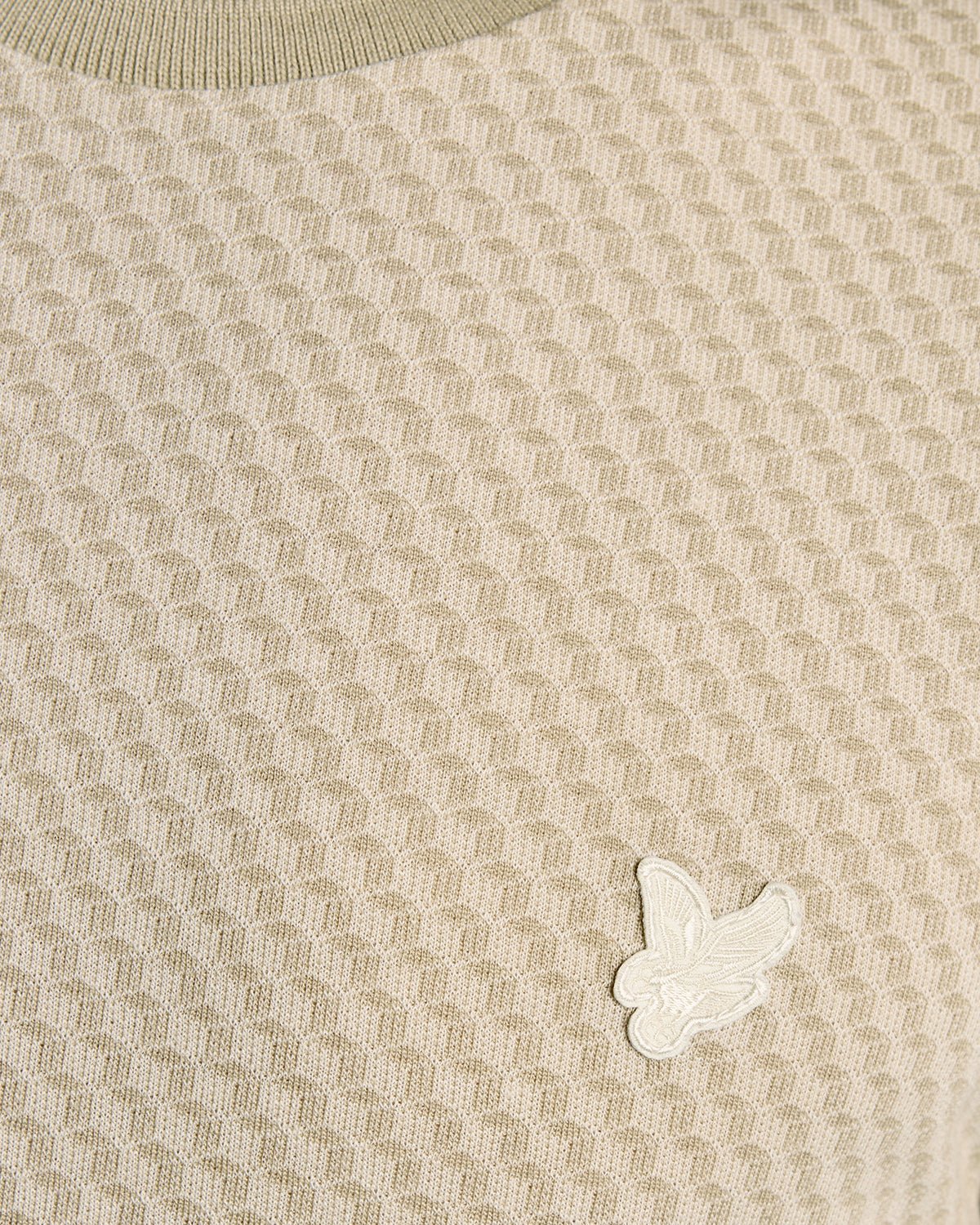 Lyle & Scott Graphic Jacquard T-Shirt Stone - Image 3