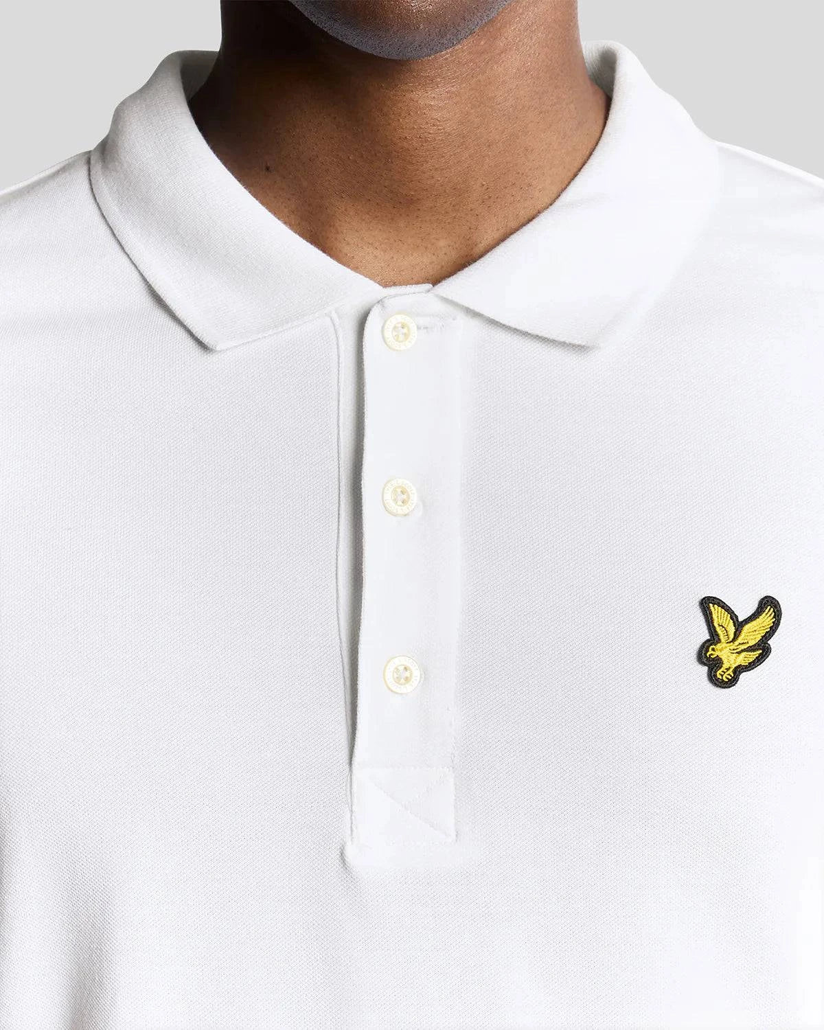 Lyle & Scott Long Sleeve Polo Shirt White - Image 2