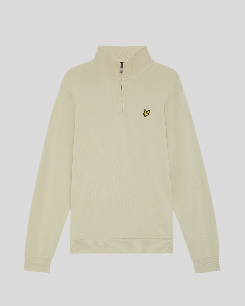 Lyle & Scott Loopback Quarter Zip Sweat Grey Taupe - Image 2