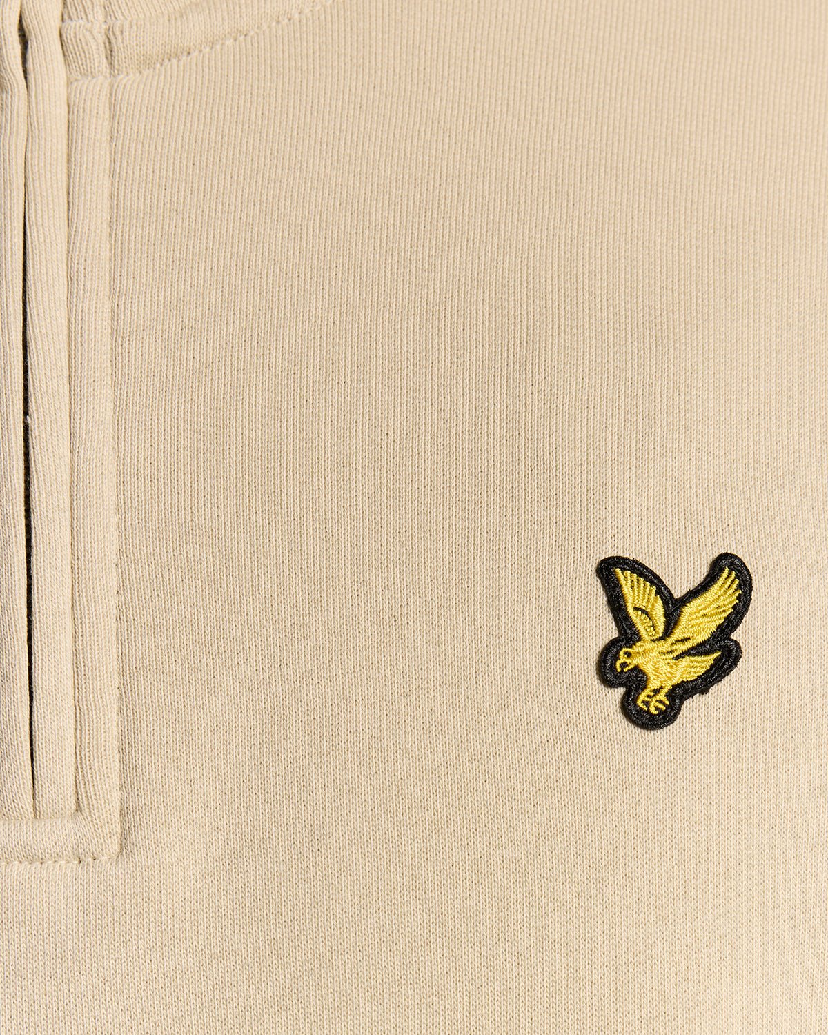 Lyle & Scott Loopback Quarter Zip Sweat Grey Taupe - Image 3