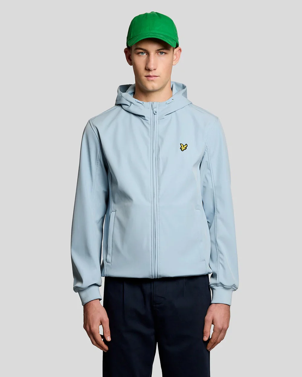Lyle & Scott Mesh Back Softshell Jacket Opal Blue - Image 2