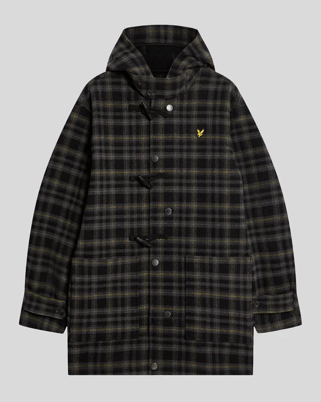 Lyle & Scott Tartan Duffle Coat - Image 2