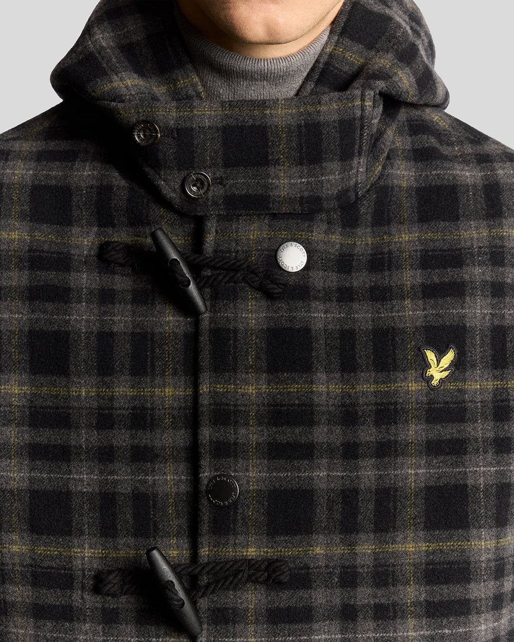 Lyle & Scott Tartan Duffle Coat - Image 3