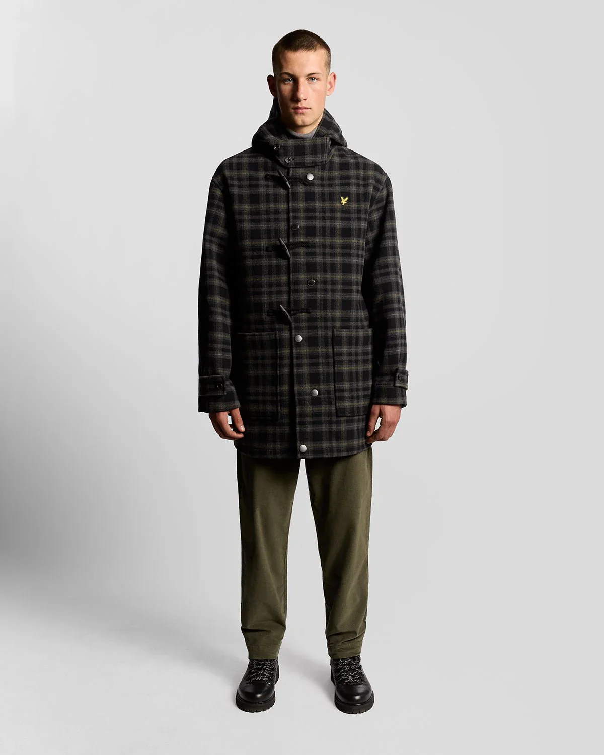 Lyle & Scott Tartan Duffle Coat - Image 5