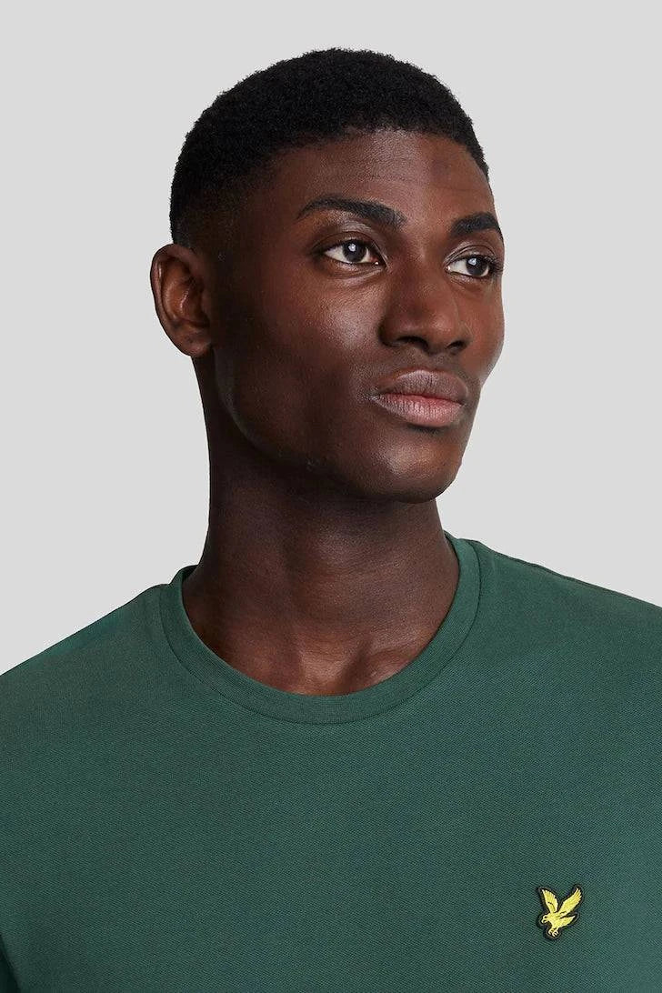 Lyle & Scott Pique T-Shirt In Deep Green - Image 2
