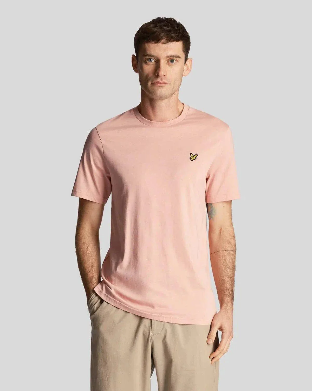 Lyle & Scott Plain T-Shirt In Palm Pink - Image 2