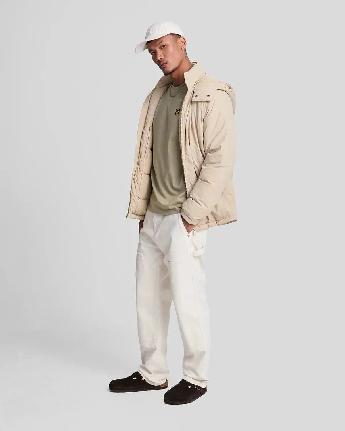 Lyle & Scott Plain T-Shirt In Sage Uniform - Image 2