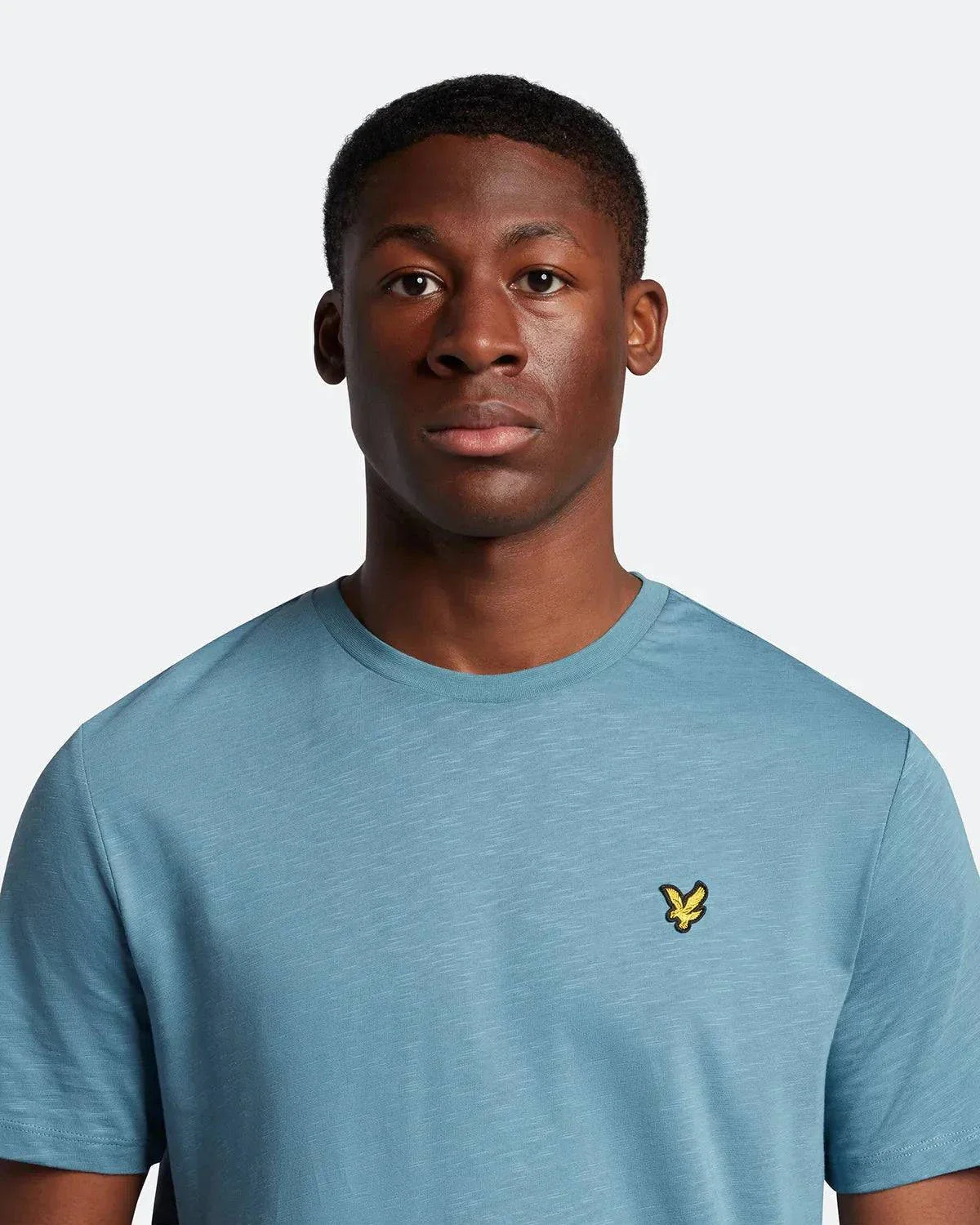 Lyle & Scott Slub T-Shirt In Slate Blue - Image 2