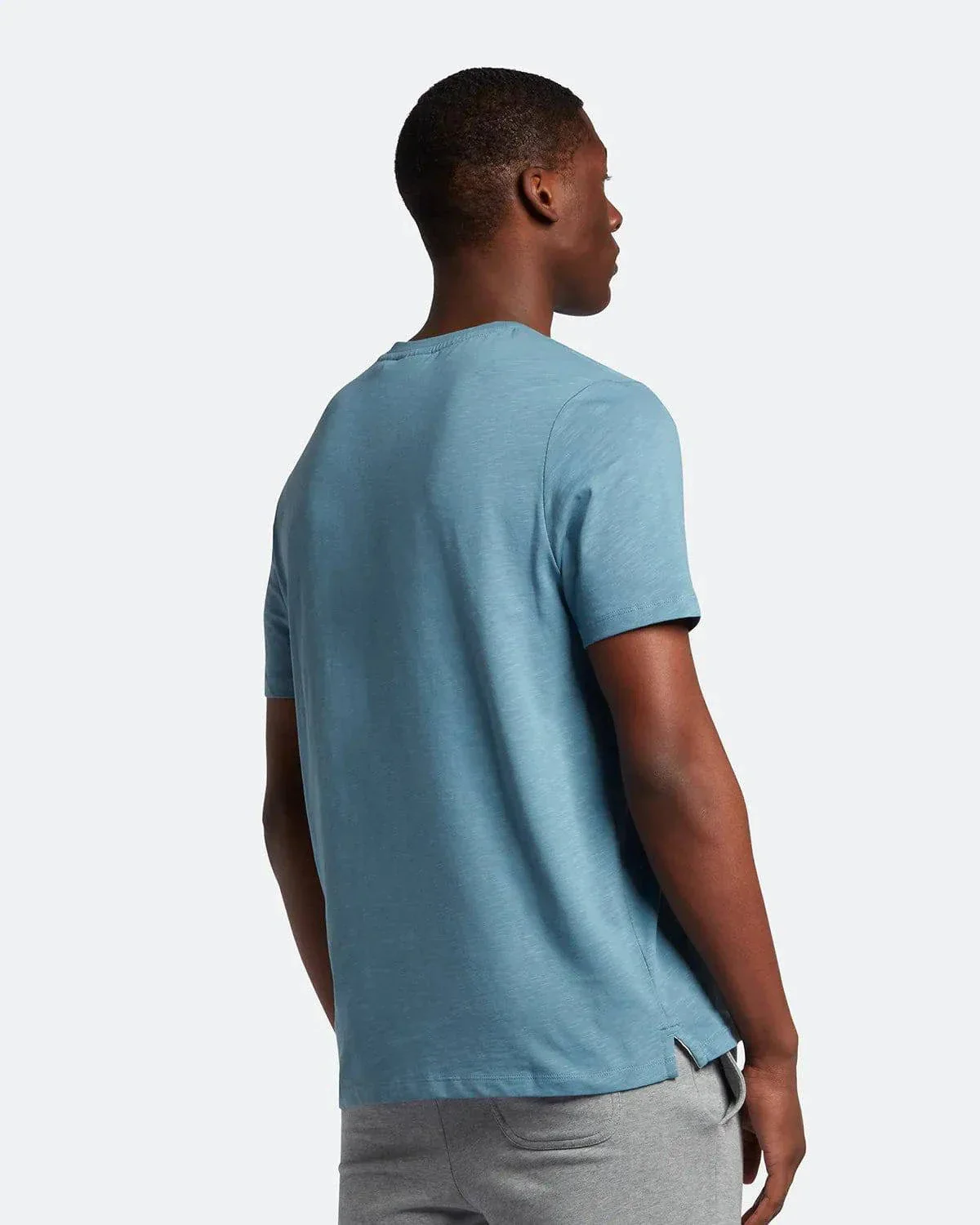 Lyle & Scott Slub T-Shirt In Slate Blue - Image 3