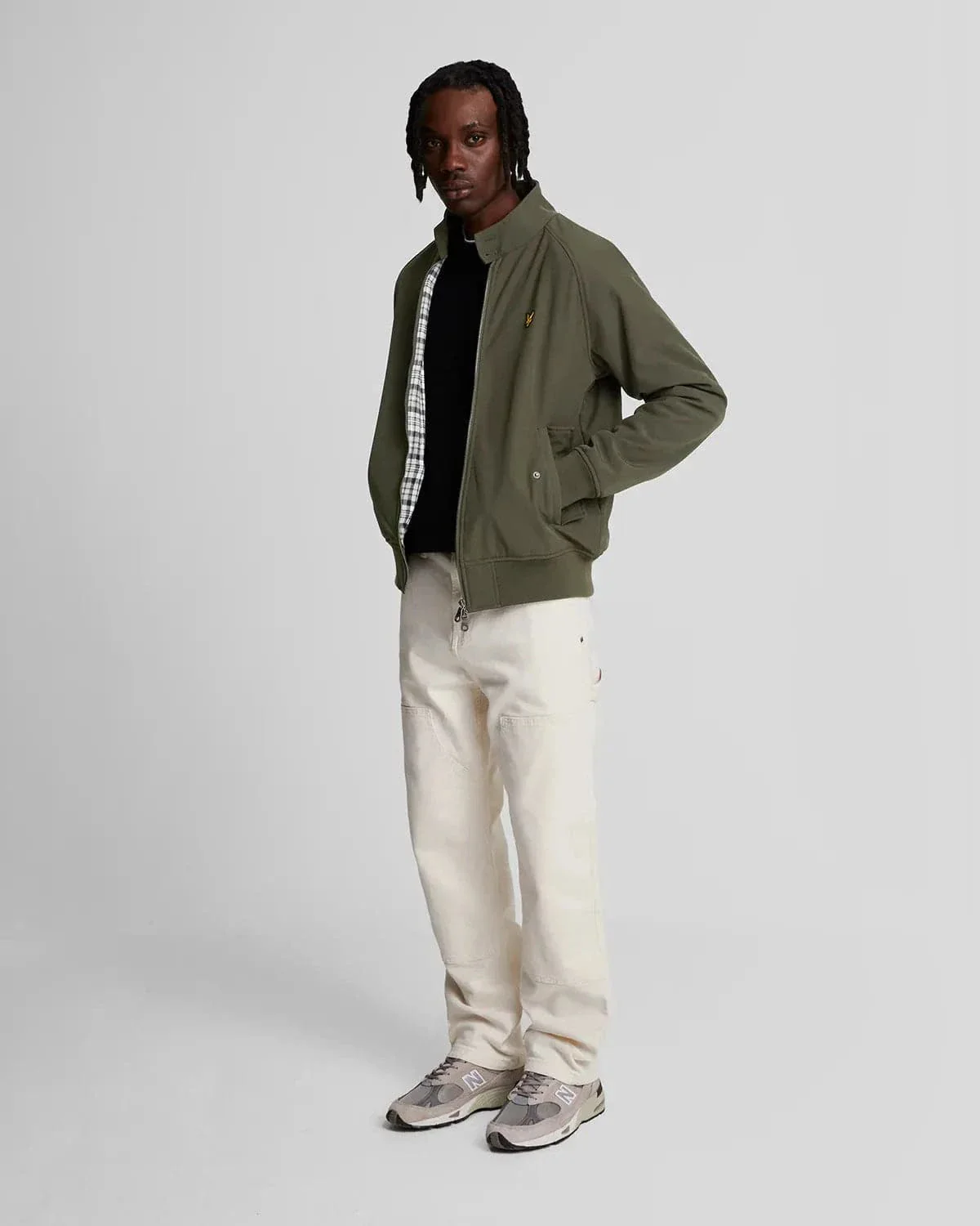 Lyle & Scott Softshell Harrington Jacket In Olive - Image 4