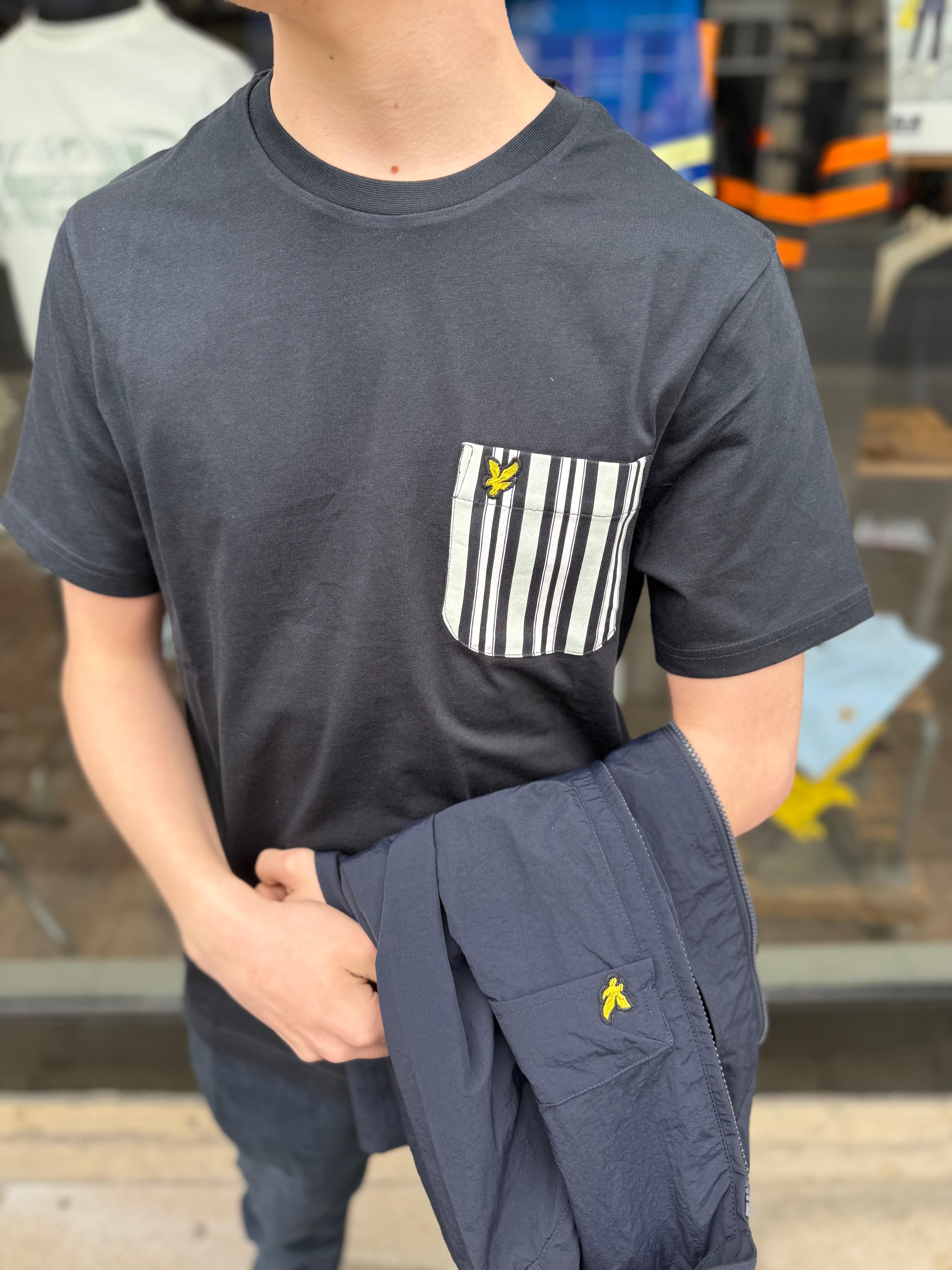Lyle & Scott Stripe Pocket T-shirt Navy
