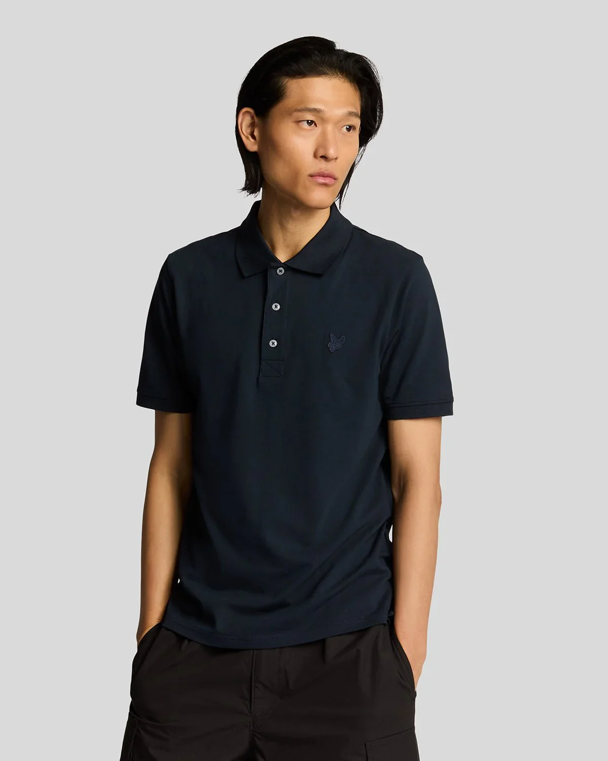 Lyle & Scott Superfine Cotton Polo Shirt Dark Navy - Image 2