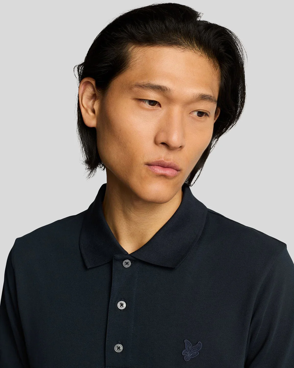 Lyle & Scott Superfine Cotton Polo Shirt Dark Navy - Image 3