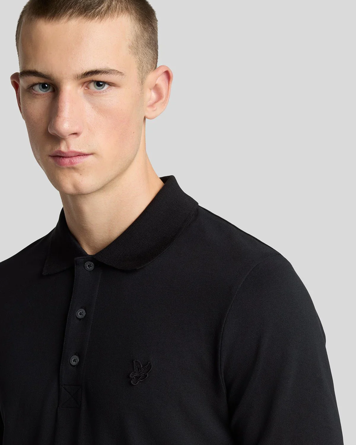 Lyle & Scott Superfine Cotton Polo Shirt Jet Black - Image 2