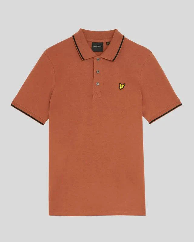 Lyle & Scott Tipped Polo Shirt Brick/ Dark Navy