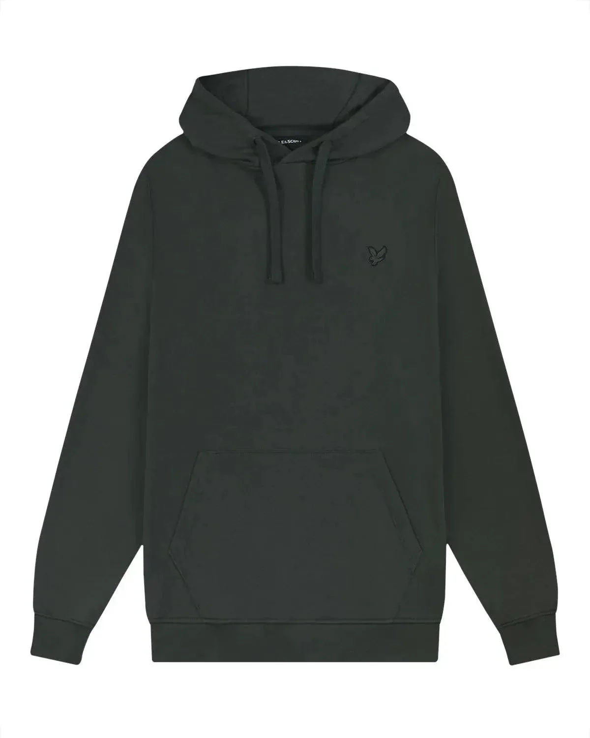 Lyle & Scott Tonal Eagle Pullover Hoodie In Gunmetal - Image 3