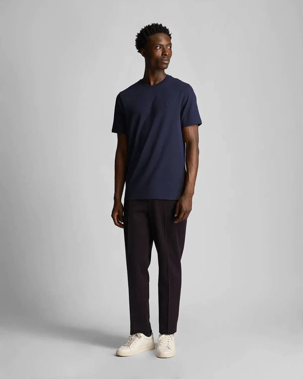 Lyle & Scott Tonal Eagle T-Shirt In Dark Navy - Image 3