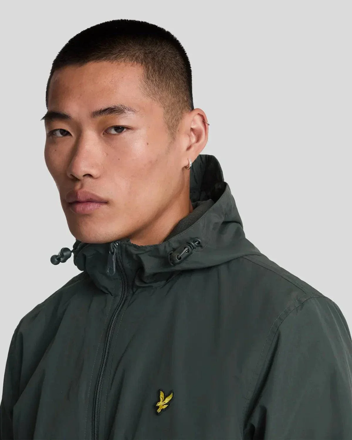 Lyle & Scott Zip Through Hooded Jacket In Gunmetal - Image 2