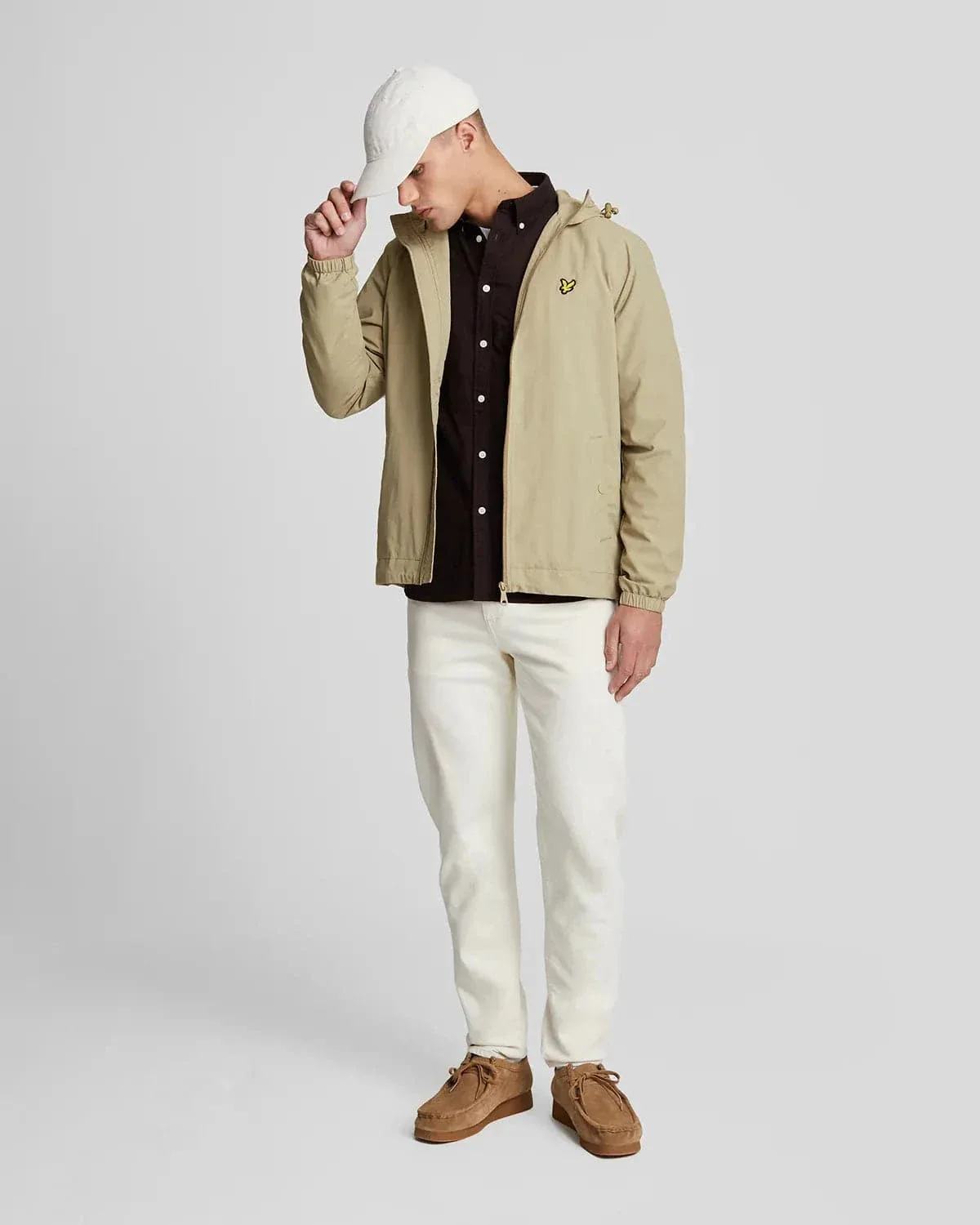 Lyle & Scott Zip Through Hooded Jacket In Sage Uniform - Image 2