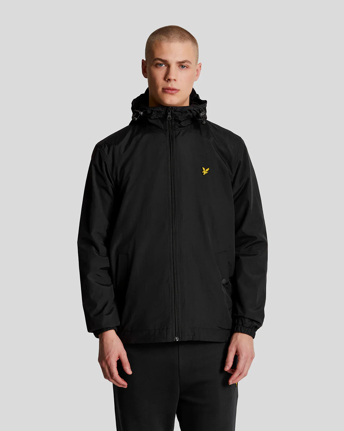 Lyle & Scott Zip Through Hooded Jacket Jet Black - Image 2