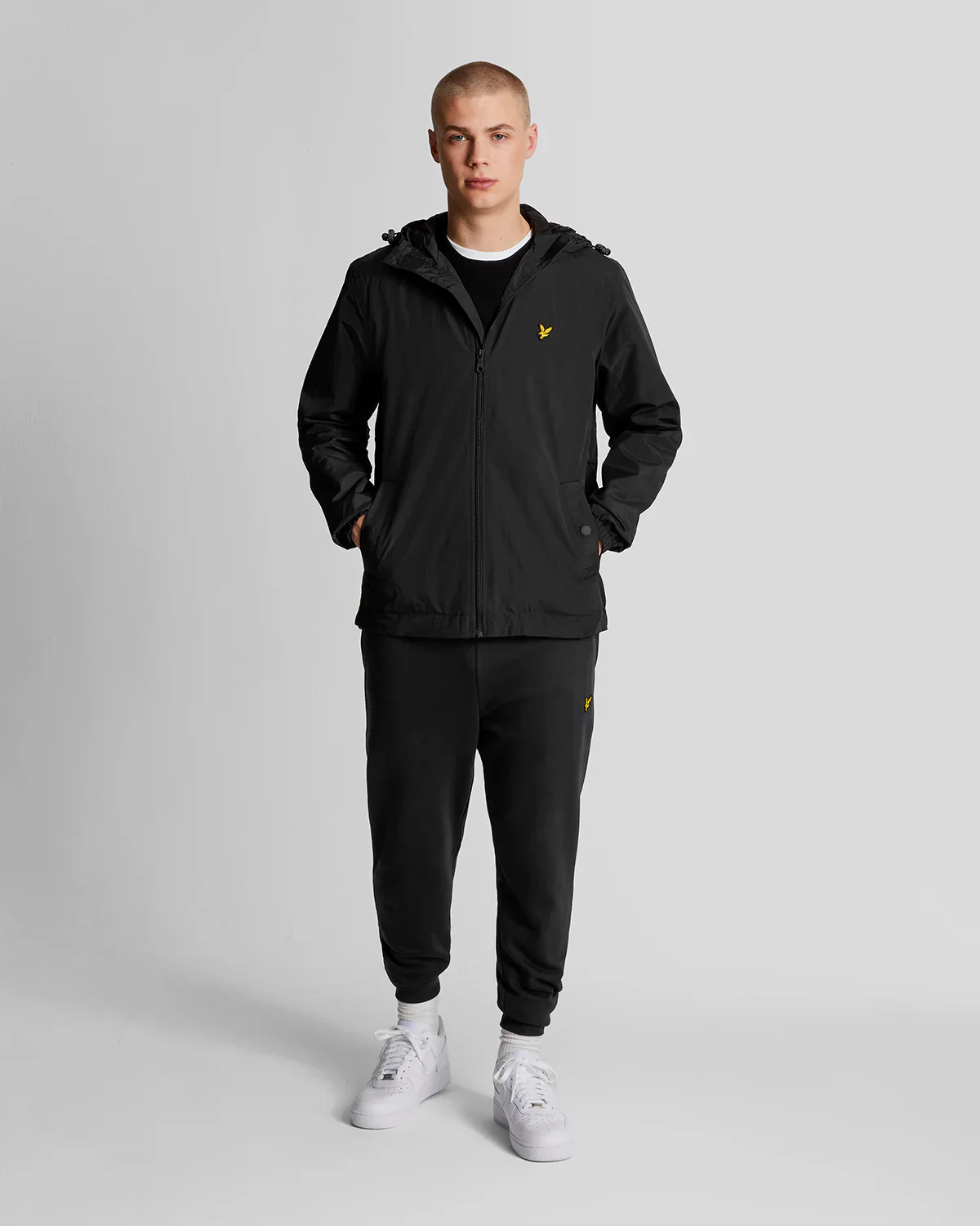 Lyle & Scott Zip Through Hooded Jacket Jet Black - Image 3