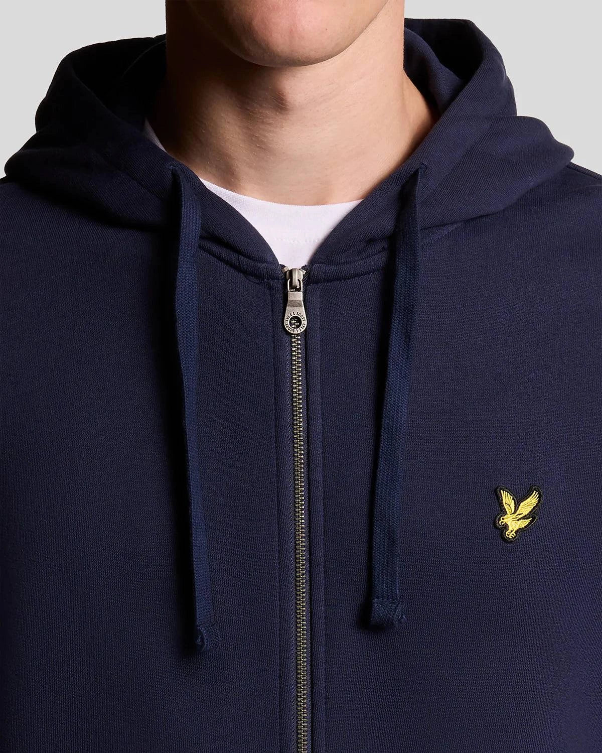 Lyle & Scott Zip Through Hoodie Navy - Image 3