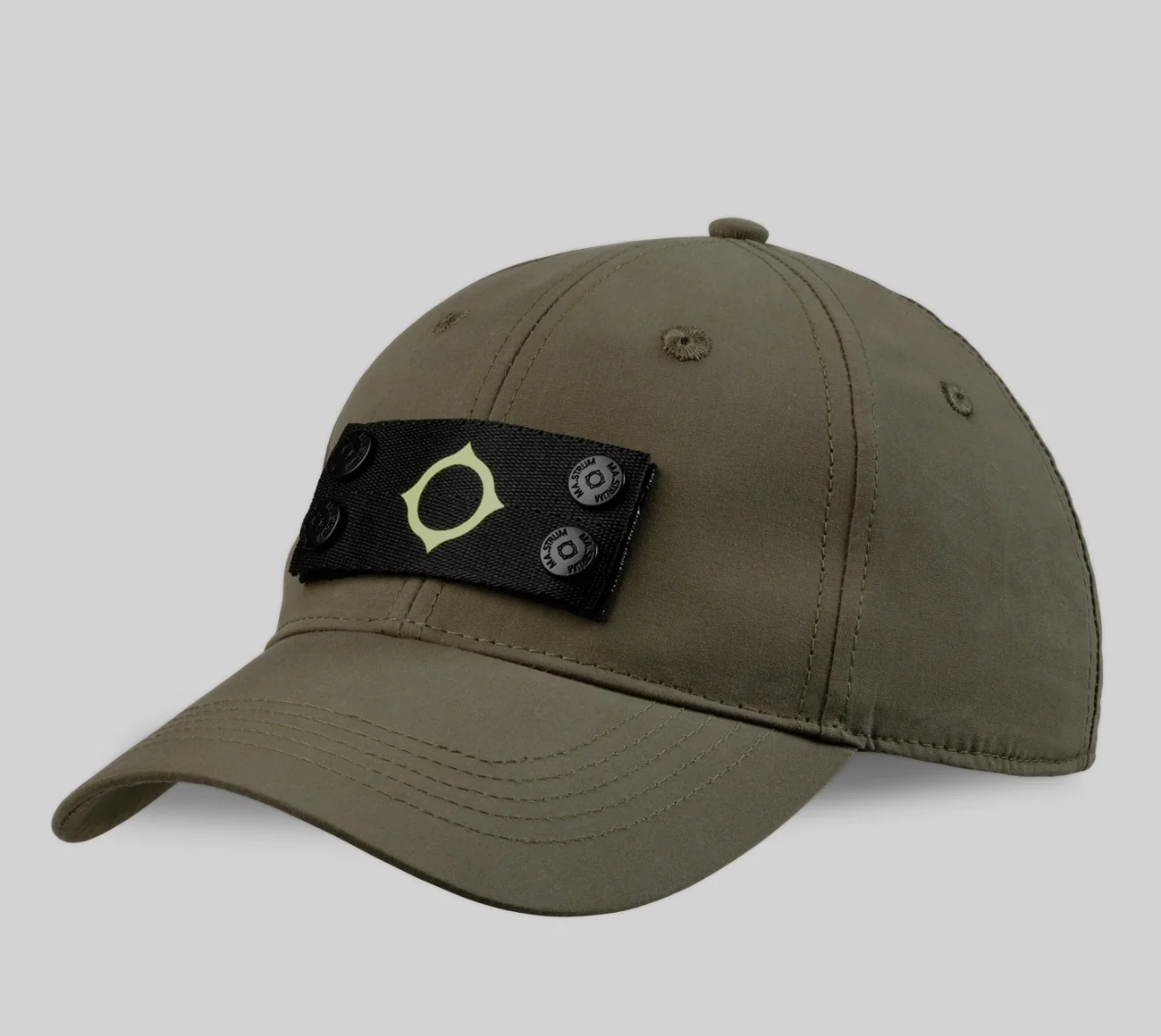 MA.STRUM Badge Baseball Cap Bronze Green