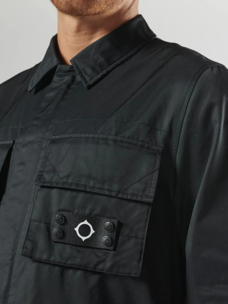 MA.STRUM Delta L1 Overshirt Jacket - Jet Black