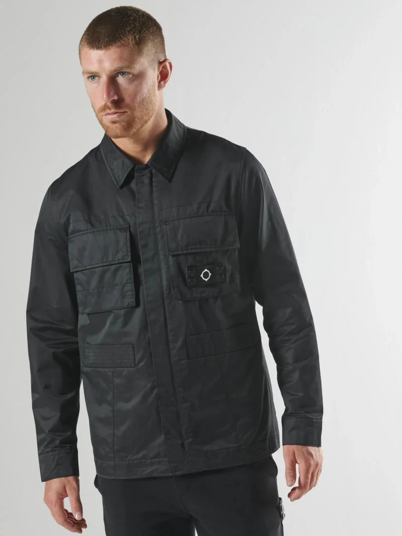 MA.STRUM Delta L1 Overshirt Jacket - Jet Black - Image 2