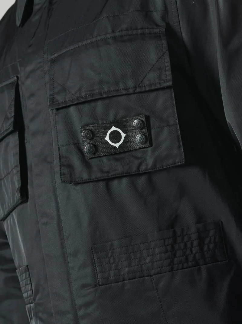 MA.STRUM Delta L1 Overshirt Jacket - Jet Black - Image 3