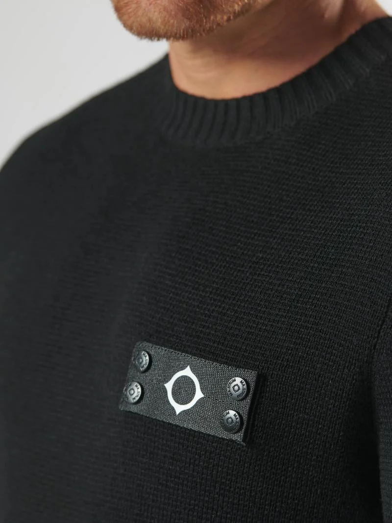 MA.STRUM Montage Crew Knit Jet Black
