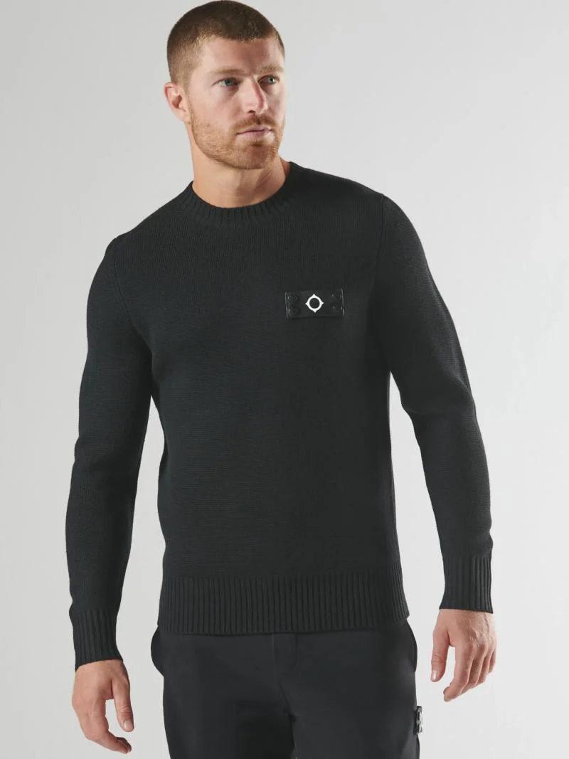 MA.STRUM Montage Crew Knit Jet Black - Image 2