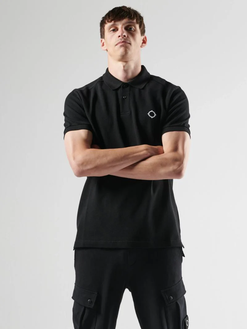 MA.Strum Pique Polo Black - Image 2