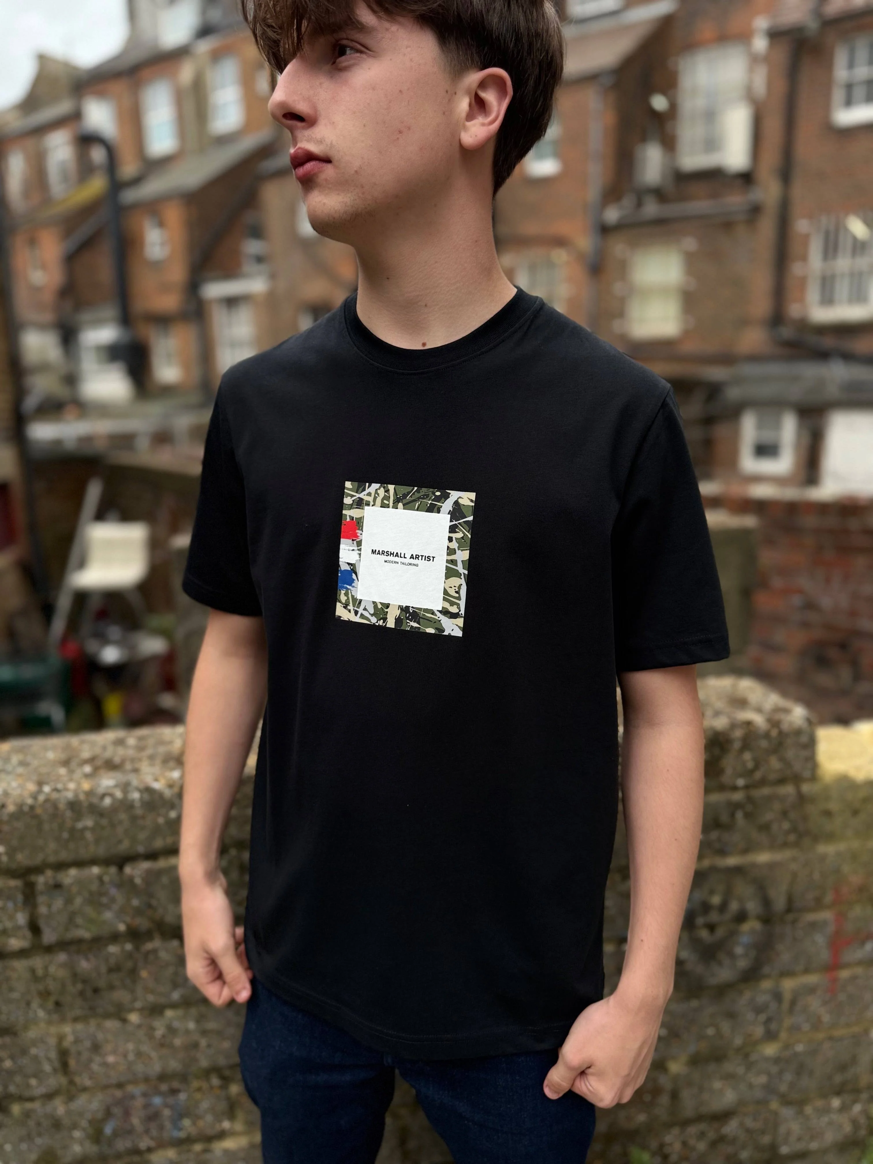 Marshall Artist Adored Box Logo T-Shirt Black