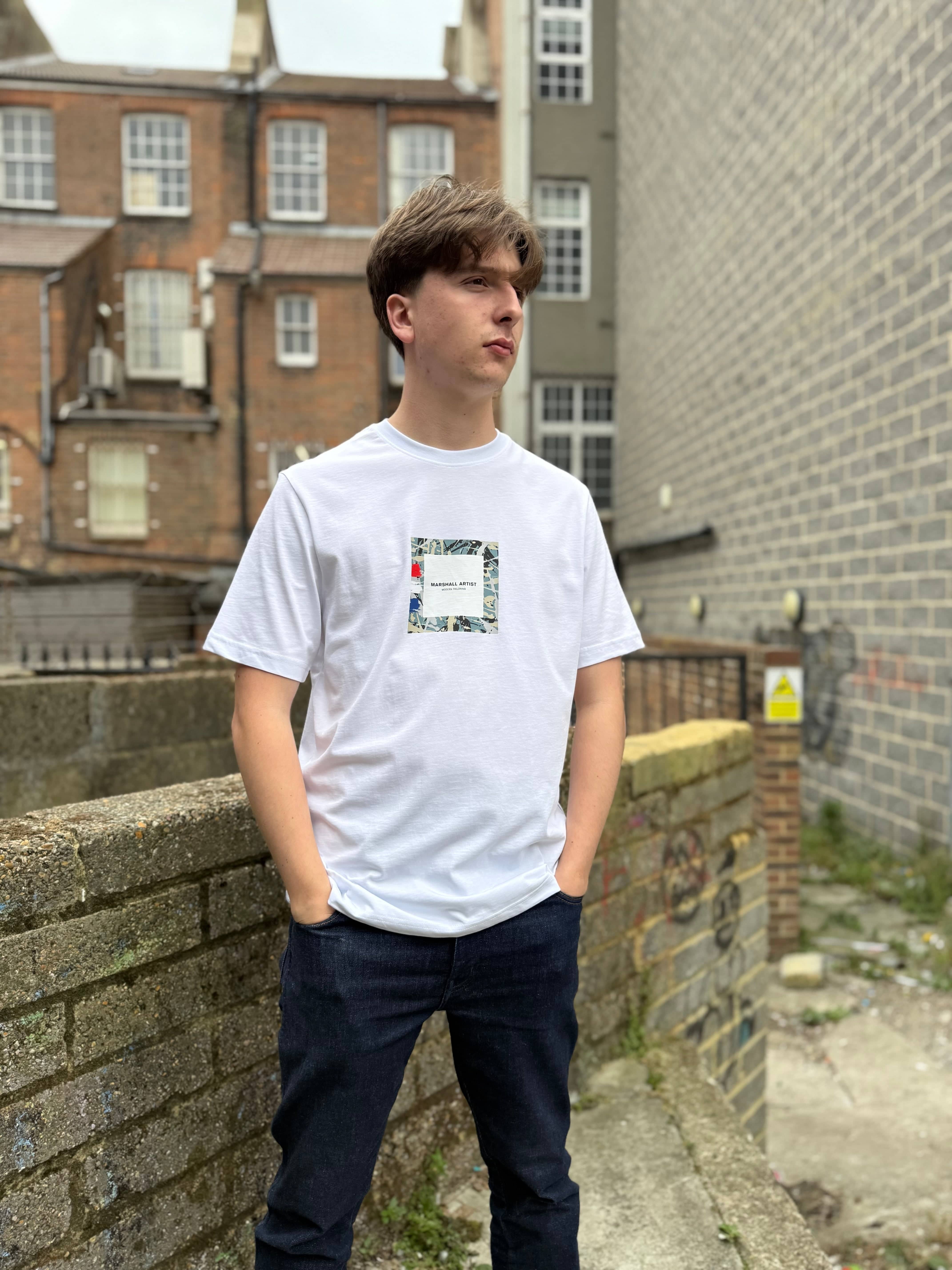 Marshall Artist Adored Box Logo T-Shirt White