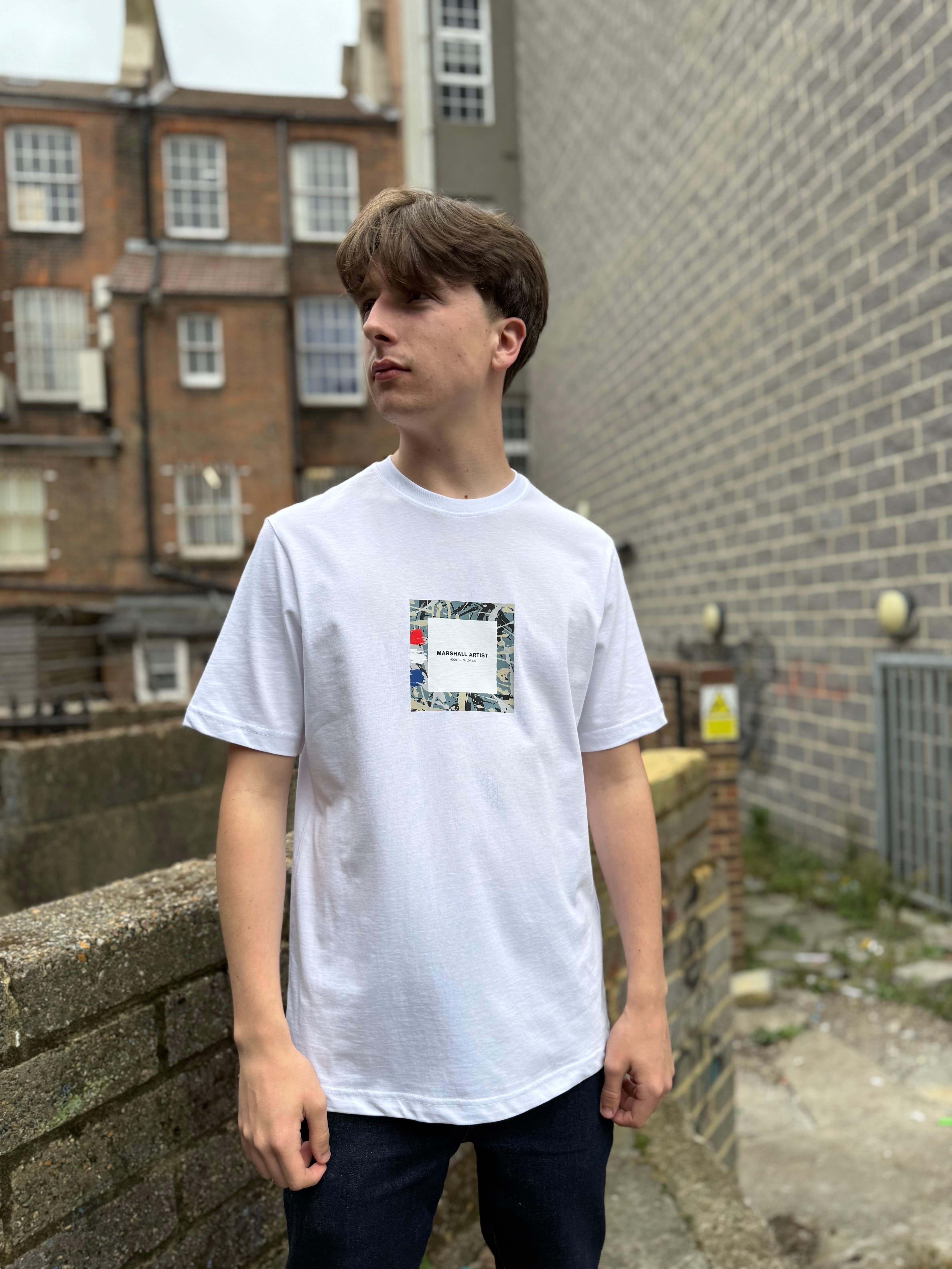 Marshall Artist Adored Box Logo T-Shirt White - Image 2