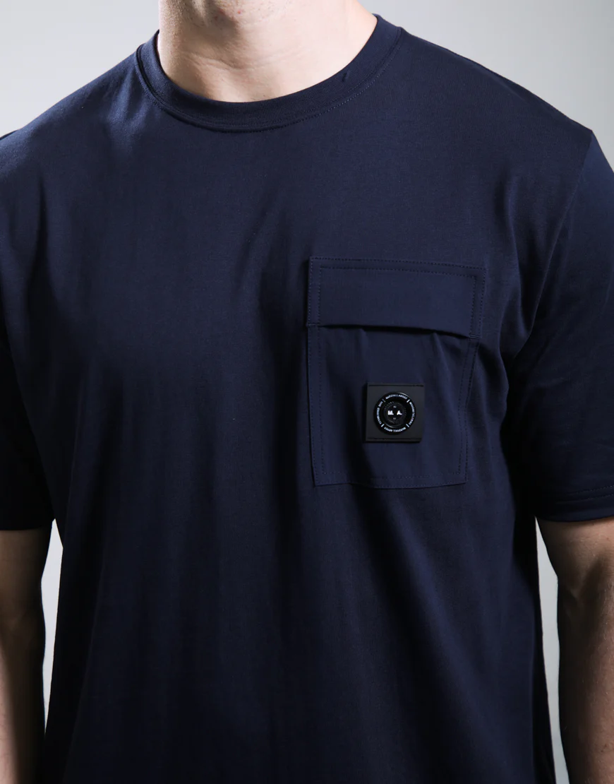 Marshall Artist Kyoto Pocket T-Shirt Navy - Image 2