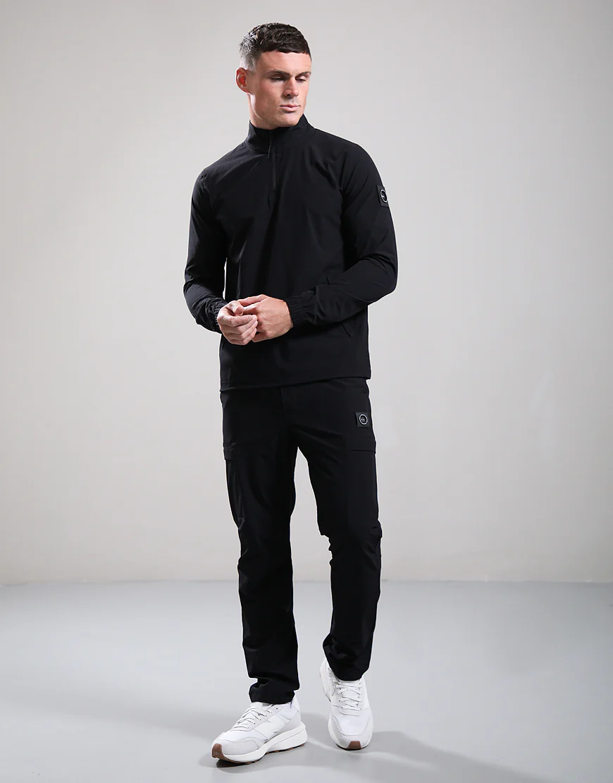 Marshall Artist Lennox Quarter Zip Black - Image 3