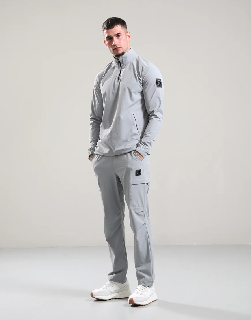 Marshall Artist Lennox Quarter Zip Monument Grey - Image 3