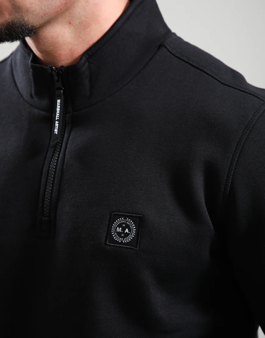 Marshall Artist Marchio Quarter Zip Black - Image 3