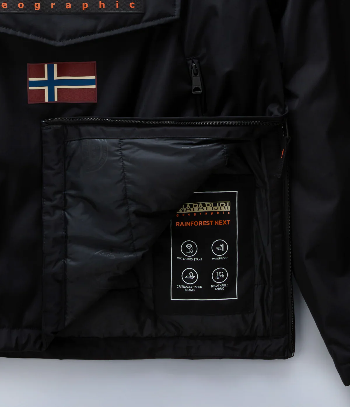 Napapijiri Rainforest Next Winter Anorak Jacket Black - Image 4