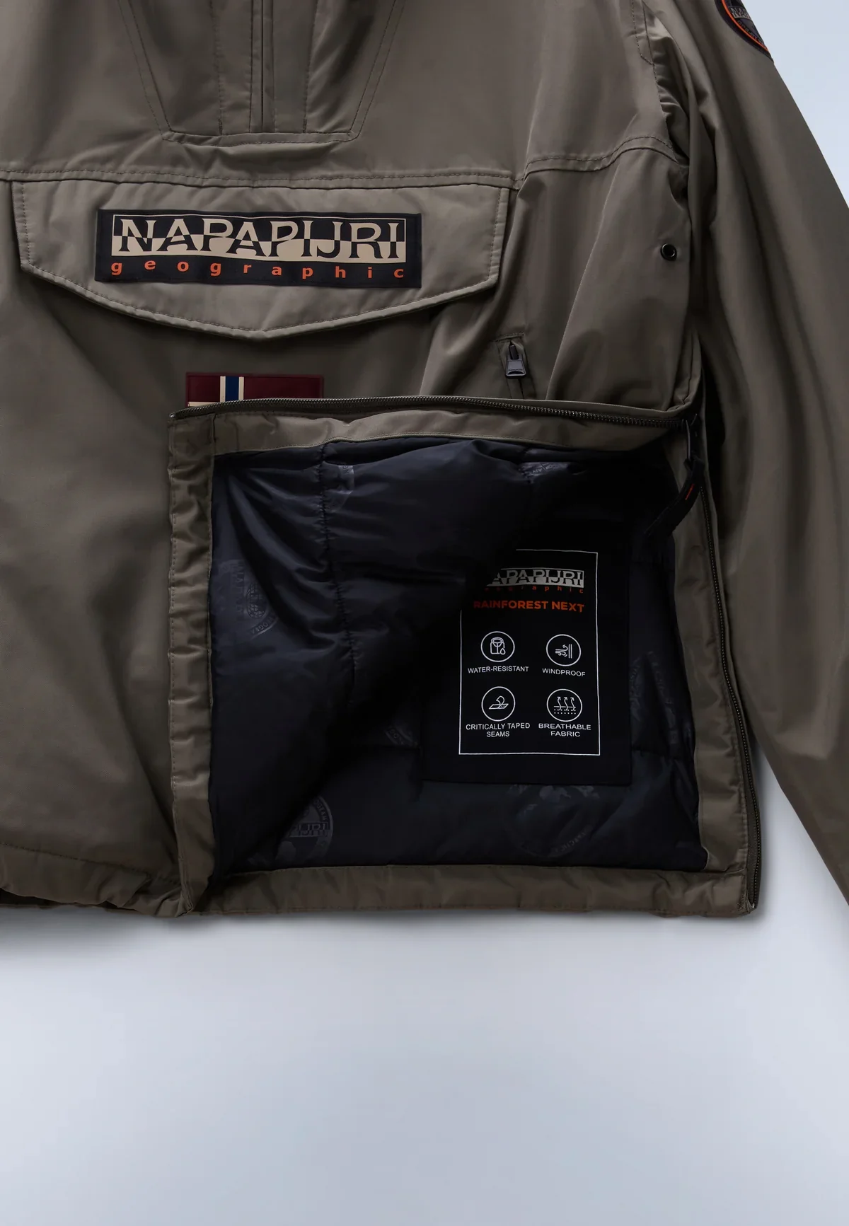 Napapijiri Rainforest Next Winter Anorak Jacket Green Tea Leaf - Image 4