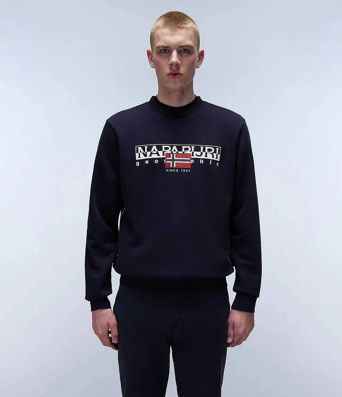 Napapijri Aylmer Crew Sweat in Navy - Image 2
