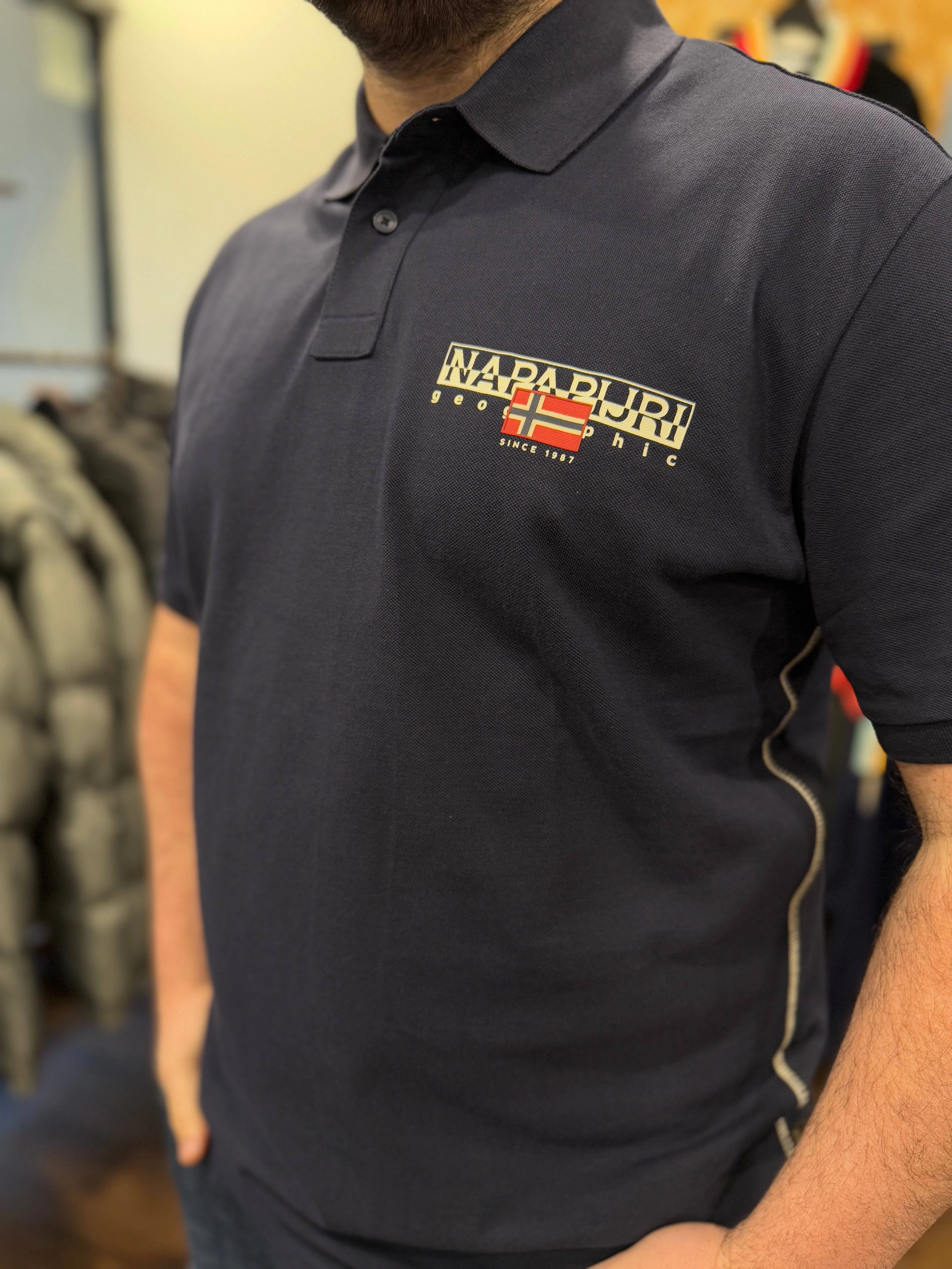 Napapijri Aylmer Polo In Navy - Image 2