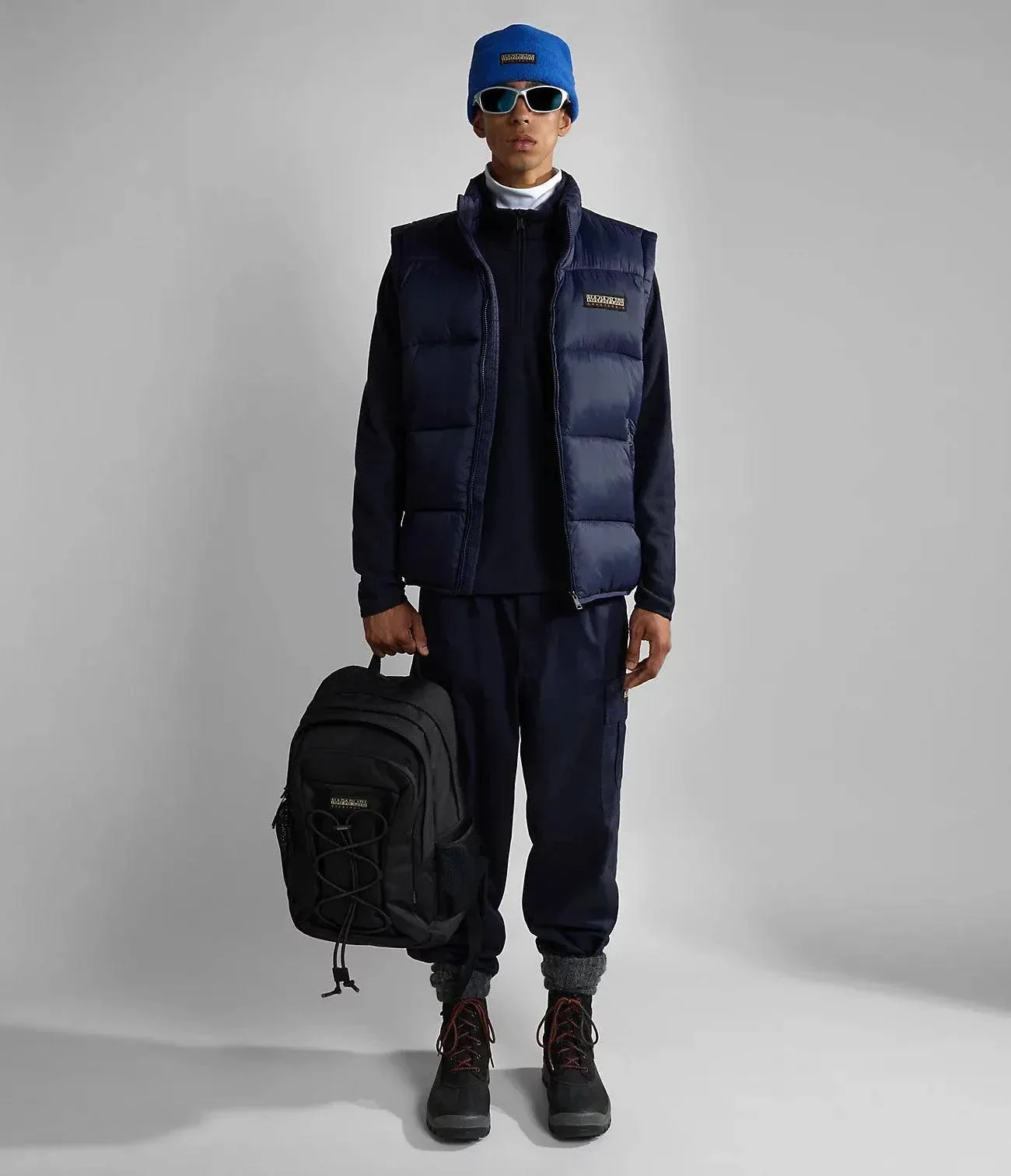 Napapijri Iaato Half Zip In Blu Marine - Image 2
