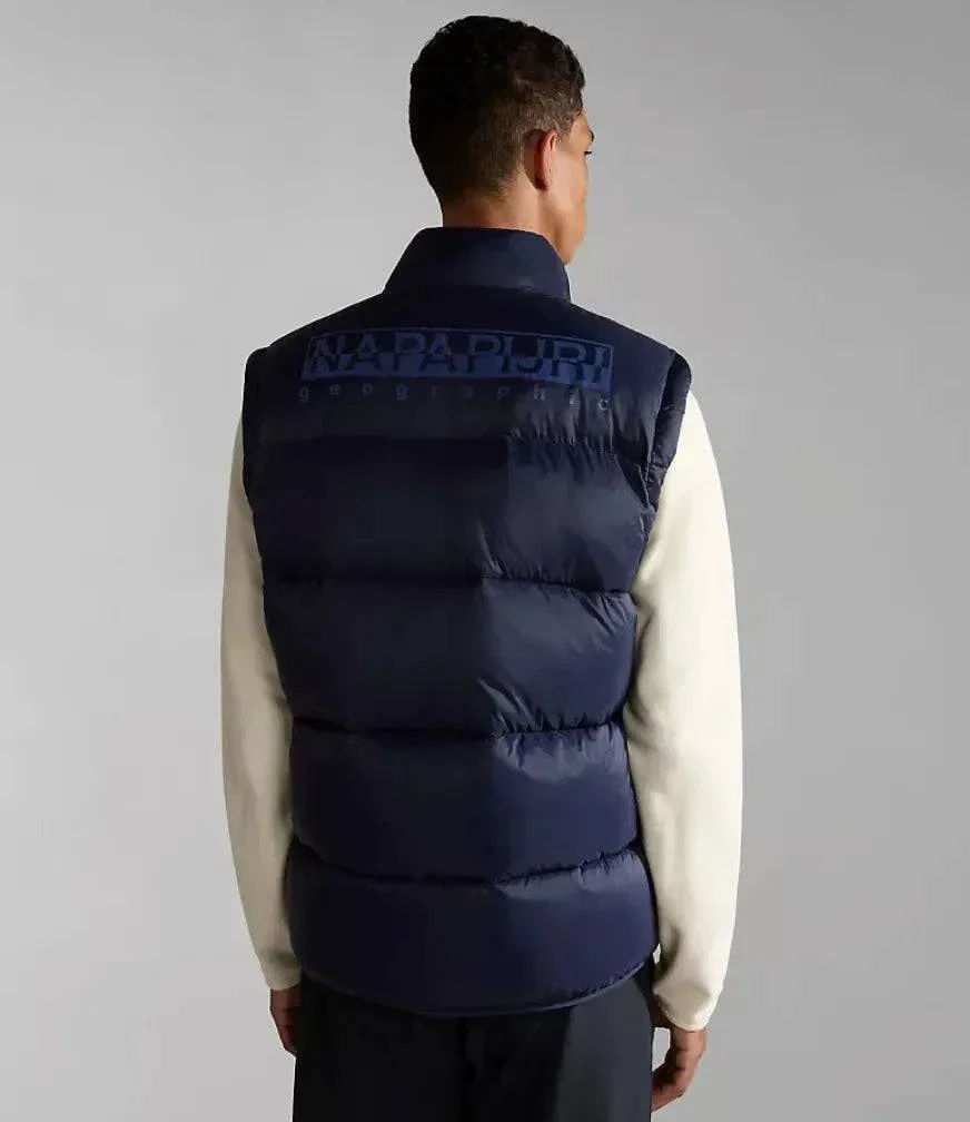 Napapijri Mens A-Suomi Gilet In Navy - Image 2