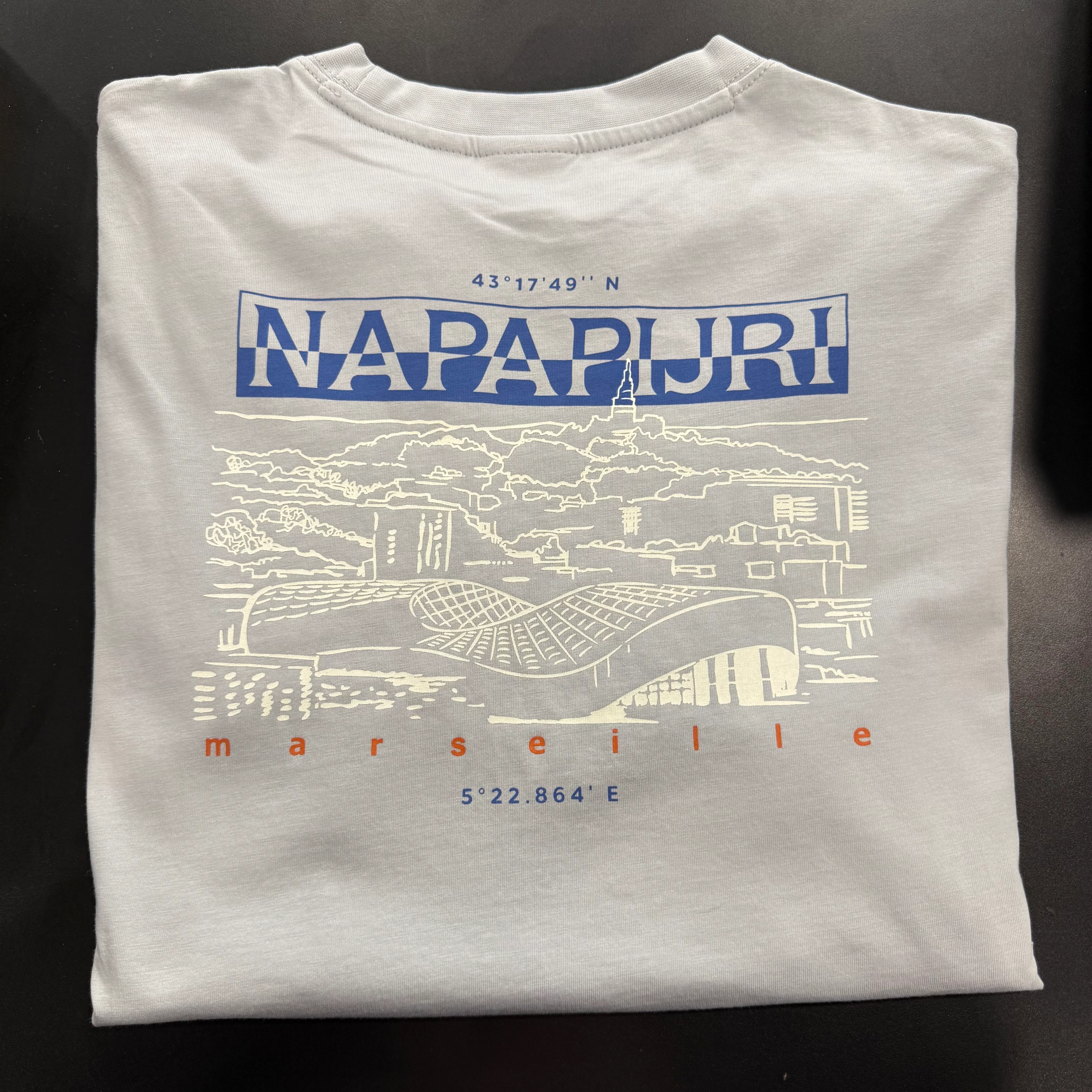 Napapijri Mirada Back Graphic T-Shirt Greyblu