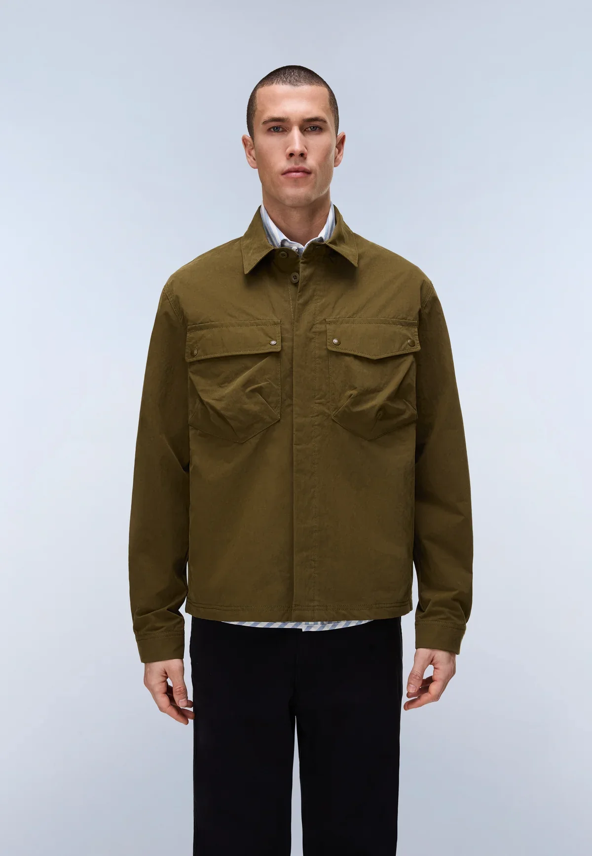 Napapijri Leoras Overshirt Dark Olive - Image 2