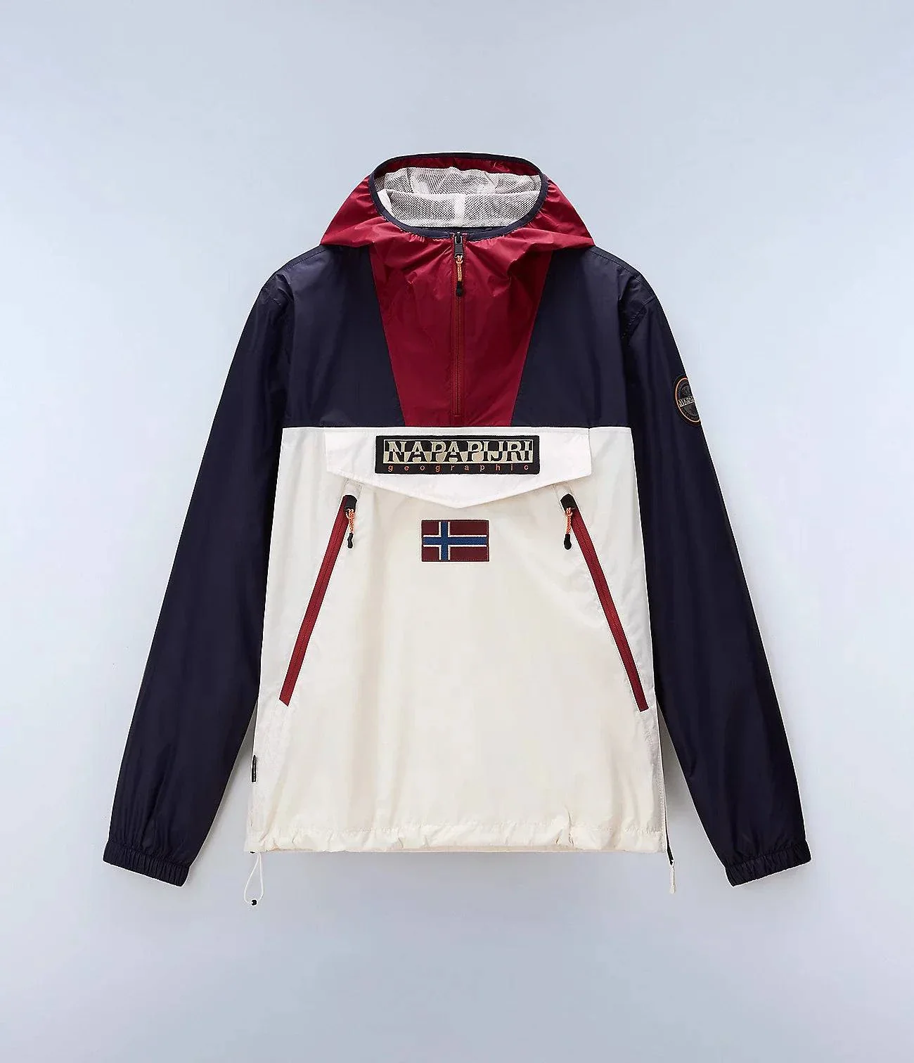 Napapijri Rainforest WB PKT V2 in Navy/White/Burgundy - Image 2